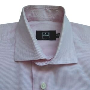 IKE BEHAR New York Men's Cotton Long Sleeves Checkered Dress Shirt